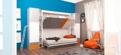 Multimo SMART klappbares Etagenbett-Set 5-tlg. / Geschwisterzimmer