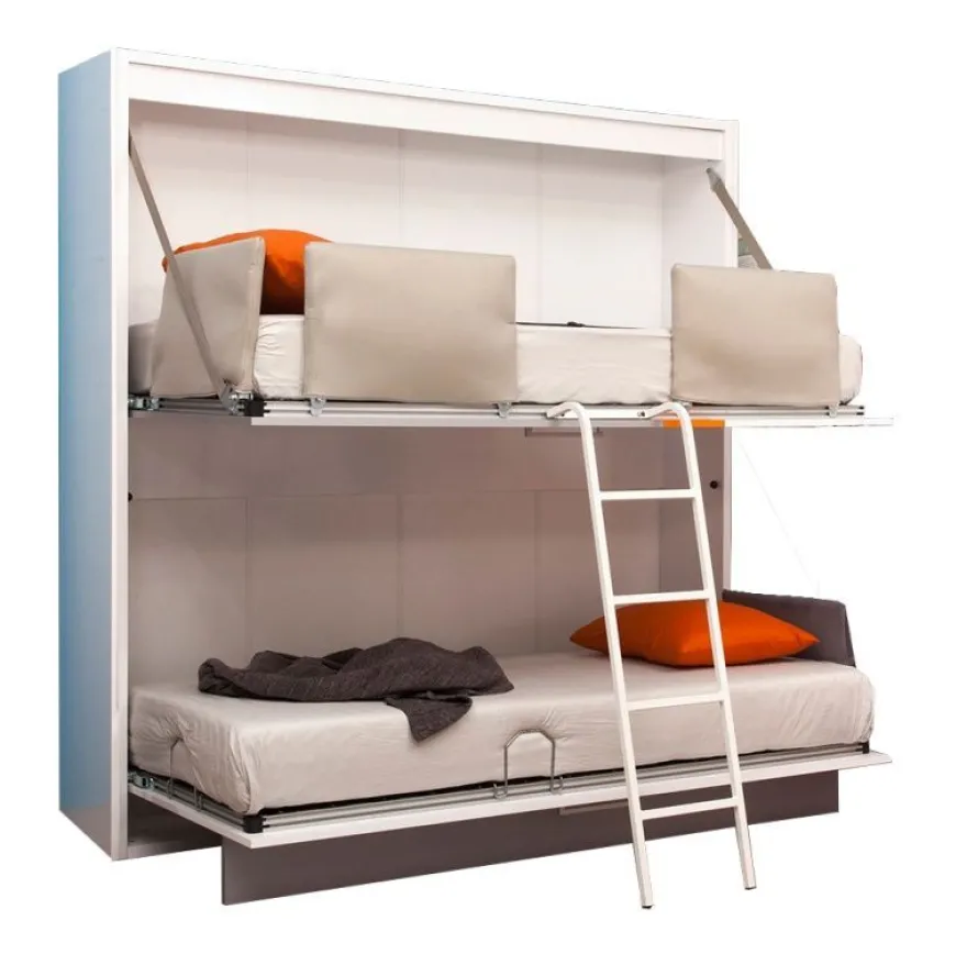 Multimo SMART klappbares Etagenbett-Set 5-tlg. / Geschwisterzimmer
