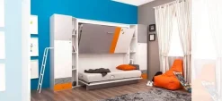 Multimo SMART klappbares Etagenbett-Set 5-tlg. / Geschwisterzimmer