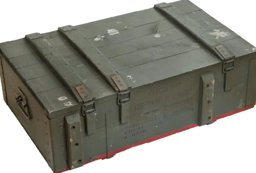 Munitionskiste AD-81 Armeekiste Militärkiste Schatztruhe Holztruhe 20-40 Jahre