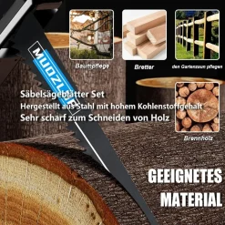Muozlop 5er Set Säbelsägeblätter 150mm, 6 TPI - Ideal für Holz und