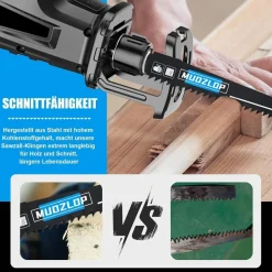 Muozlop 5er Set Säbelsägeblätter 150mm, 6 TPI - Ideal für Holz und