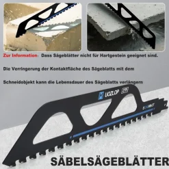 Muozlop 305mm Hartmetall Sägeblätter für Stein, Porenbeton, Metall, Ziegel (5