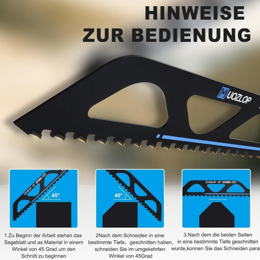 Muozlop 305mm Hartmetall Sägeblätter für Stein, Porenbeton, Metall, Ziegel (5