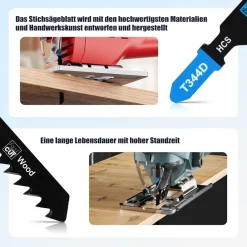 Muozlop 20-teiliges Stichsägeblatt-Set mit T-Schaft und Aufbewahrungskoffer für