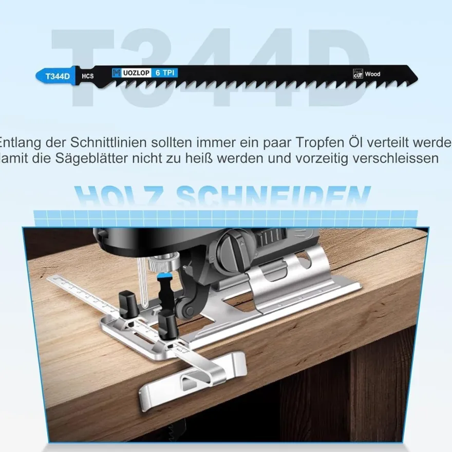 Muozlop 20-teiliges Stichsägeblatt-Set mit T-Schaft und Aufbewahrungskoffer für
