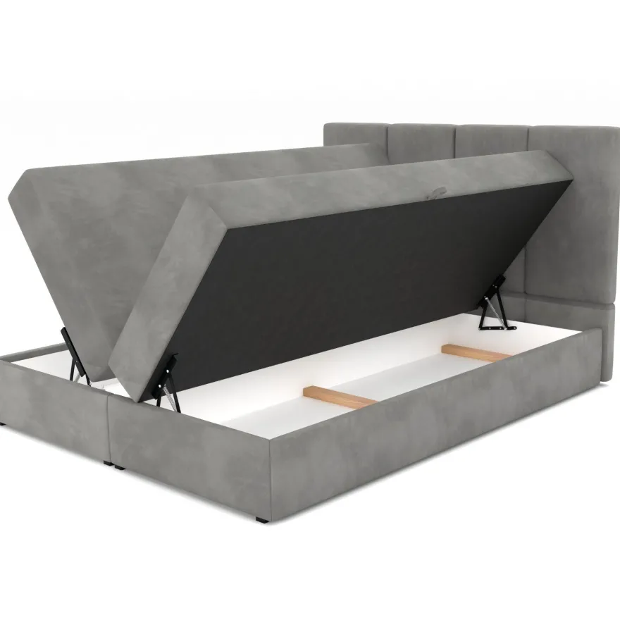 Muralo Kontinentalbett mit zwei Bettkasten Doppelbett Polsterbett für Schlafzimmer