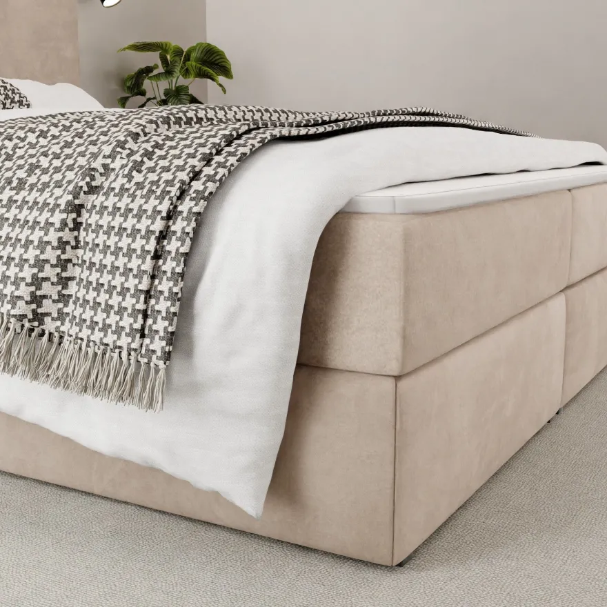 Muralo Kontinentalbett mit zwei Bettkasten Doppelbett Polsterbett für Schlafzimmer