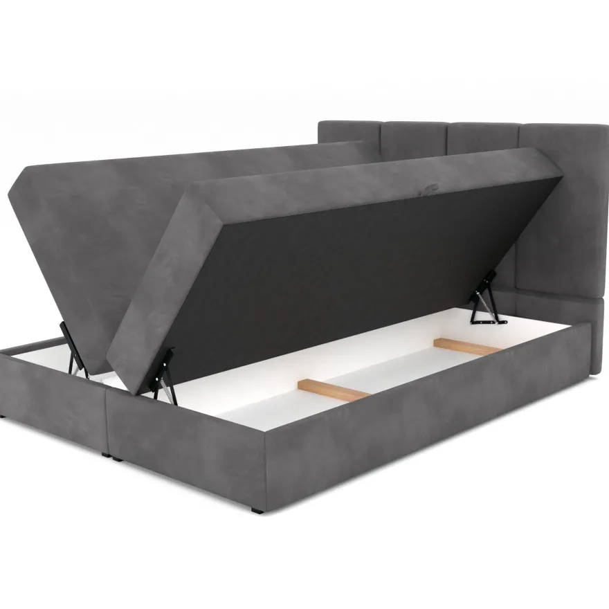 Muralo Kontinentalbett mit zwei Bettkasten Doppelbett Polsterbett für Schlafzimmer