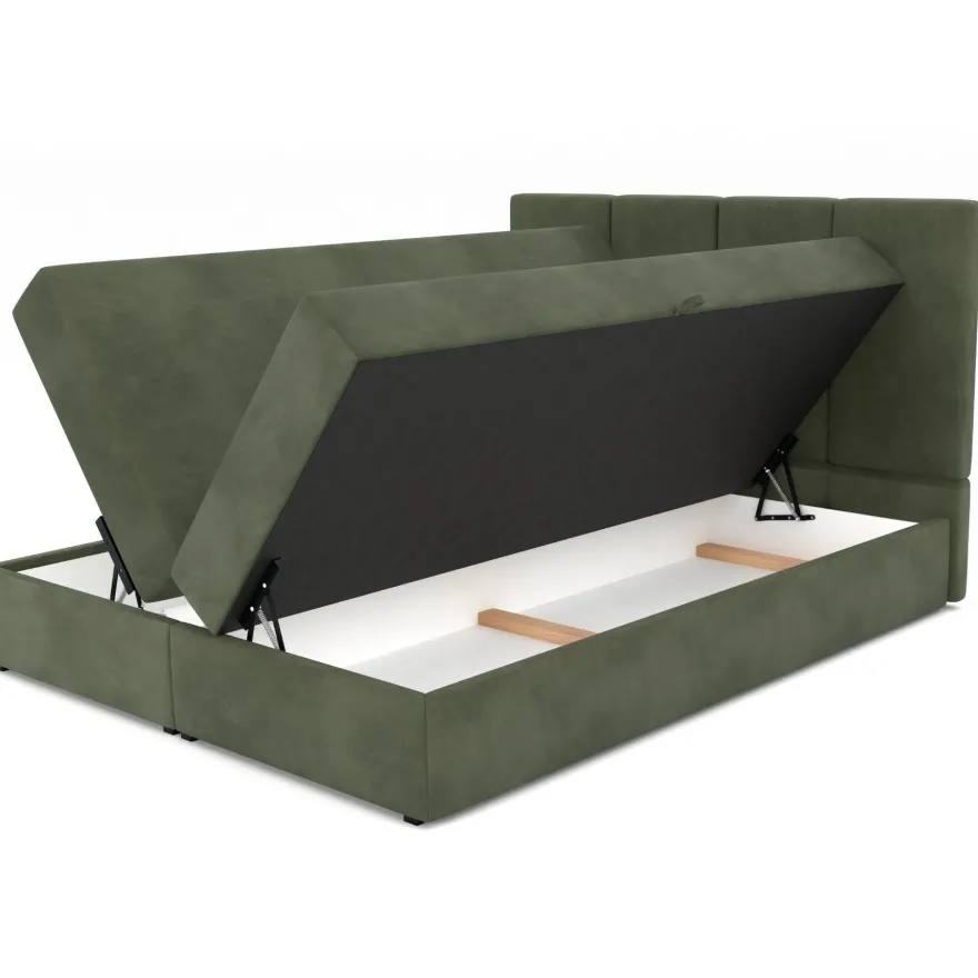 Muralo Kontinentalbett mit zwei Bettkasten Doppelbett Polsterbett für Schlafzimmer