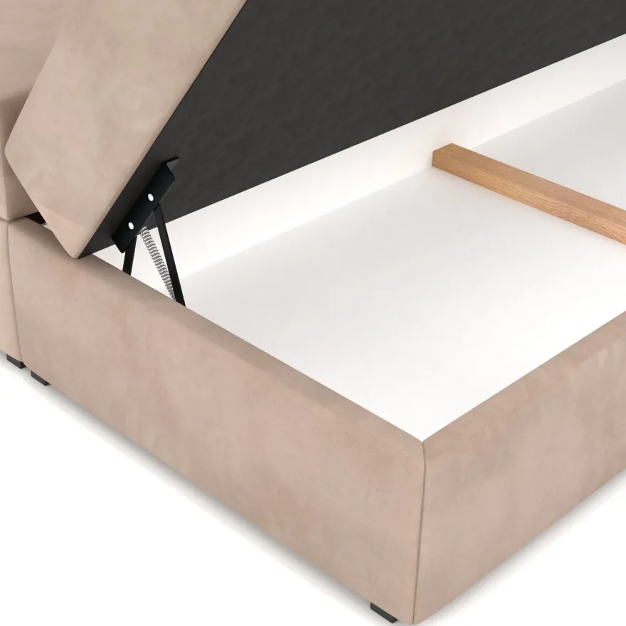 Muralo Kontinentalbett mit zwei Bettkasten Doppelbett Polsterbett für Schlafzimmer