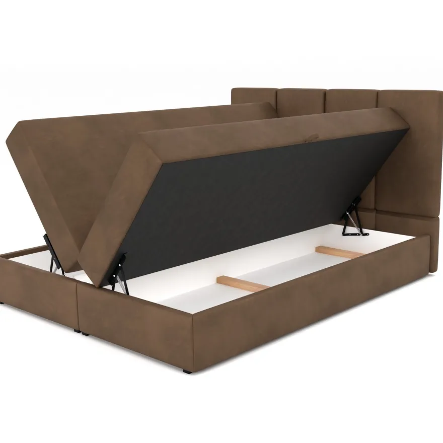 Muralo Kontinentalbett mit zwei Bettkasten Doppelbett Polsterbett für Schlafzimmer