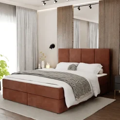 Muralo Kontinentalbett mit zwei Bettkasten Doppelbett Polsterbett für Schlafzimmer