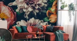 Muralo VLIES Fototapeten Tapeten XXL Büro BLUMEN Vintage 3D Muster 5064