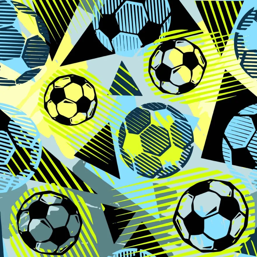 10m VLIES TAPETE Rolle für Jugend bunter Fußball SPORT 6134