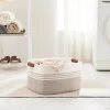 Myhommatto Wäschekorb Geflochten Klein aus Baumwollseil, 45L Aufbewahrungskorb