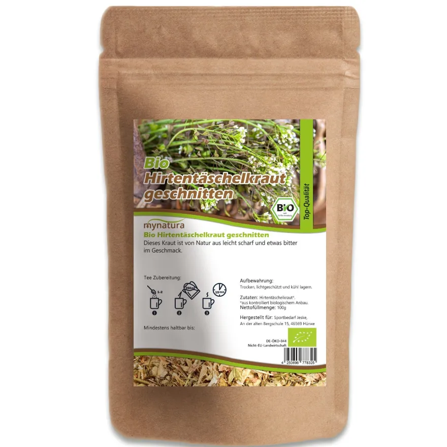 Mynatura Bio Hirtentäschelkraut getrocknet & geschnitten – in verschiedenen Größ