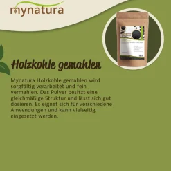 Mynatura Holzkohle gemahlen – vielseitiges Naturprodukt – in verschiedenen Größe