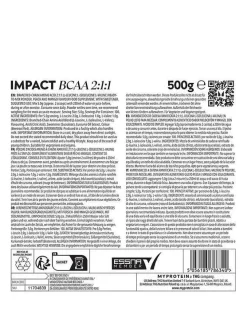 Myprotein Impact BCAA 2:1:1 500g / 100 serv + 500g / 100 serv Unflavoured + Proben