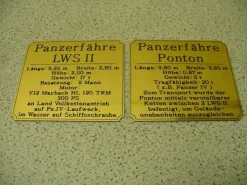 Namensschild für Modellständer oder Diorama - Panzerfähre Ponton