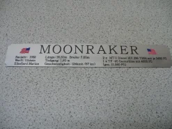 Namensschild für Modellständer mit Daten - Moonraker