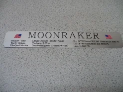 Namensschild für Modellständer mit Daten - Moonraker