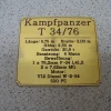 Namensschild für Modellständer oder Diorama - T 34/85
