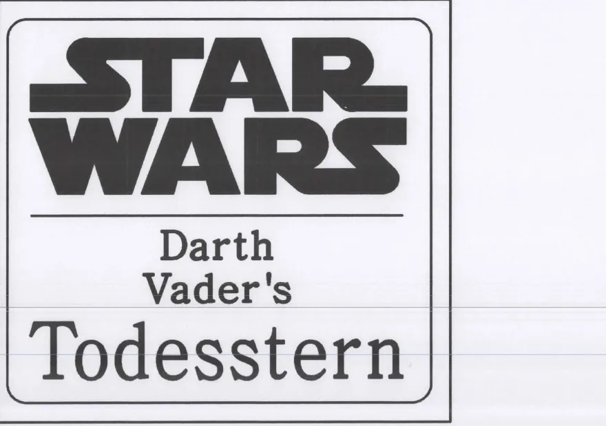 Namensschild für Modellständer oder Diorama - STAR WARS Todesstern