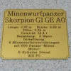 Namensschild für Modellständer oder Diorama - Minenwurfpanzer Skorpion G1GE A0