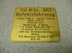 Namensschild für Modellständer oder Diorama - Befehlsfahrzeug