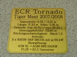 Namensschild für Modellständer oder Diorama - ECR Tornado