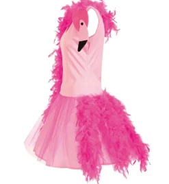 narrenwelt Flamingo Kleid+Federboa Damen 34-40 Ballett Party SALE