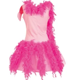 narrenwelt Flamingo Kleid+Federboa Damen 34-40 Ballett Party SALE