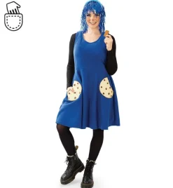 narrenwelt Kostüm Keks - Kleid Keksmonster Damen Fasching Motto