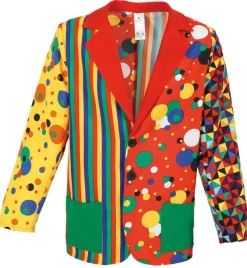 narrenwelt Kostüm Partyclown XL Sakko Jackett Clown Bunt Karneval Herren Zirkus