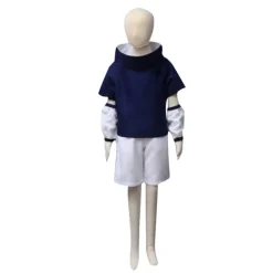 Naruto Sasuke Uchiha Cosplay Kostüme Set Kinder Halloween Showanzug für Animefans