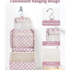 Narwey Kulturtasche Damen Groß zum Aufhängen, Kosmetiktasche Waschtasche