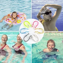 Nasenklammer Schwimmen 6 Stück Anti-Rutsch Nasenklammer Aufbewahrungsbox