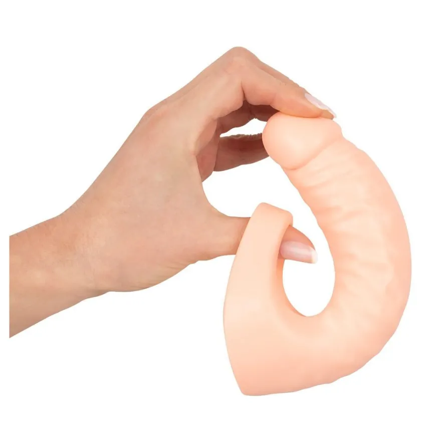 Natur-Dildo mit Penisring Doppelte Penetration Penishülle Double Fucker Sex-Toy