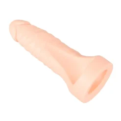 Natur-Dildo mit Penisring Doppelte Penetration Penishülle Double Fucker Sex-Toy