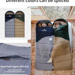 Naturehike Deckenschlafsack mit Kapuze, leicht & bequem für Camping