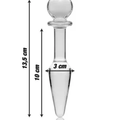 Nebula - Model 7 Analplug Borosilikatglas Klar 13.5 cm -o- 3 cm