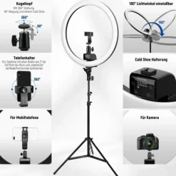 Neewer Ringlicht SRP18-2.4G LED-Leuchte mit Fernbedienung