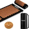 Neo-Sport NS-901 Schwarze und goldene Akupressurmatte mit Noppen