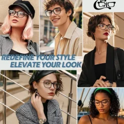 Nerdbrille Fensterglas Vintage Ohne Stärke UV400 Schutz Glossy Schwarz