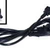 Netzkabel Stromkabel Schutzkontakt Stecker Typ F Kleeblattkupplung TV Monitor usw