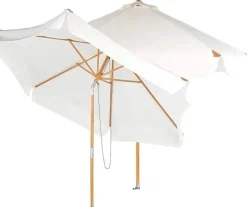NEU 2er Set Neigbarer Sonnenschirm Holzgestell für UV Schutz Terrasse Garten BBQ