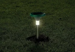 NEU 2in1 Solar Maulwurfschreck Schallwellen Leuchte für Vertreiben Tiere Garten