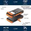 NEU Solar Kurbel Dynamo Powerbank 10Ah 37Wh für Outdoor Camping Wandern Zelten