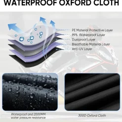 Neverland Motorrad Abdeckplane Outdoor 300D Wasserdicht Winterfest für